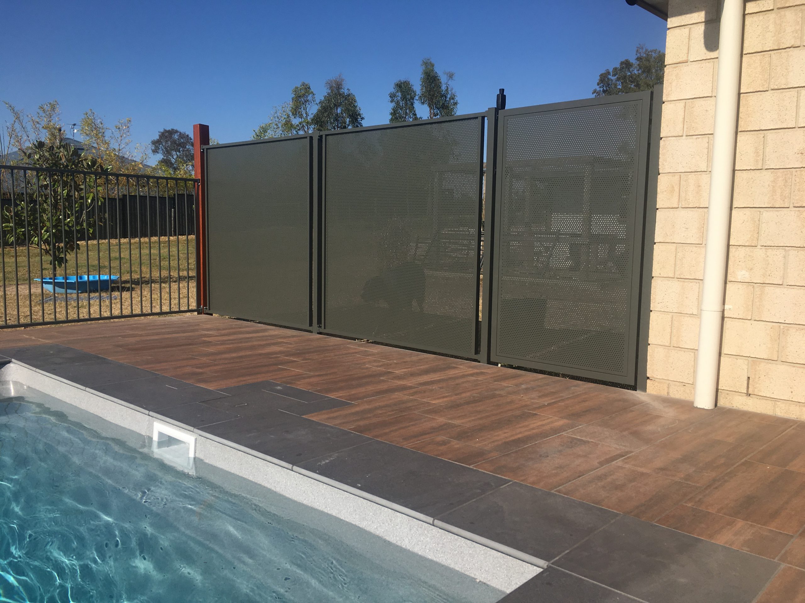 5MM Perforated Pool Perf Best pool fencing solution on the market.